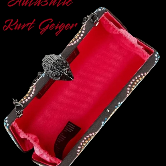 Kurt Geiger London (NWT) I Rainbow Crystal Clutch I Dust Bag - Picture 5 of 11